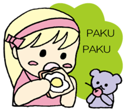 always need together.~Bear and girl~ sticker #9094056