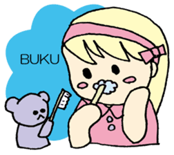 always need together.~Bear and girl~ sticker #9094059