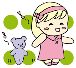 always need together.~Bear and girl~ sticker #9094062
