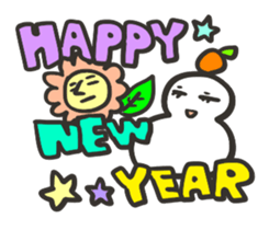 Japanese merrychristmas & happynewyear sticker #9095140