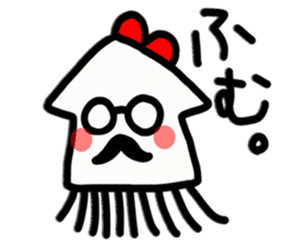 Ika-chan wearing a red ribbon sticker #9096507