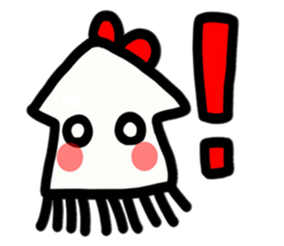 Ika-chan wearing a red ribbon sticker #9096518