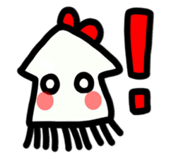 Ika-chan wearing a red ribbon sticker #9096518