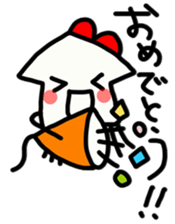 Ika-chan wearing a red ribbon sticker #9096532