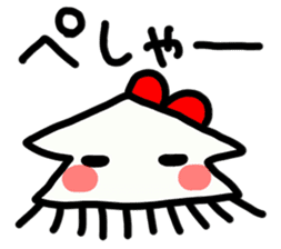 Ika-chan wearing a red ribbon sticker #9096536