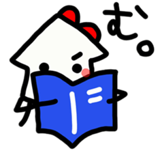 Ika-chan wearing a red ribbon sticker #9096537