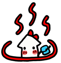 Ika-chan wearing a red ribbon sticker #9096540