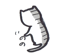 Mascot white cat 2 sticker #9096552