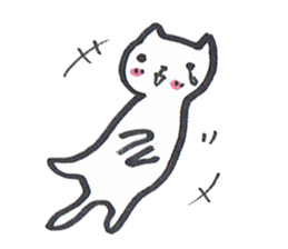 Mascot white cat 2 sticker #9096561