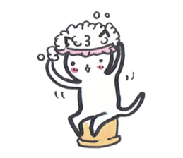 Mascot white cat 2 sticker #9096568