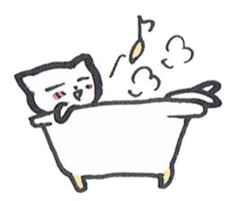 Mascot white cat 2 sticker #9096569