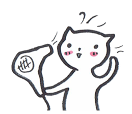 Mascot white cat 2 sticker #9096570