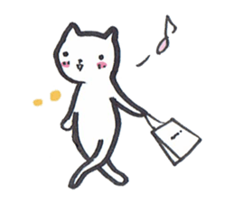 Mascot white cat 2 sticker #9096573