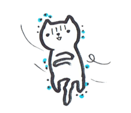 Mascot white cat 2 sticker #9096575
