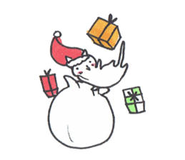 Mascot white cat 2 sticker #9096580