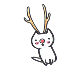 Mascot white cat 2 sticker #9096582