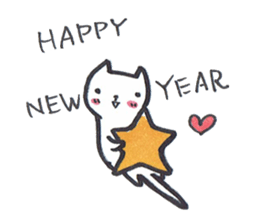 Mascot white cat 2 sticker #9096583