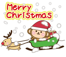 Merry Christmas & New year monkey sticker #9096986