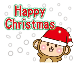Merry Christmas & New year monkey sticker #9096988