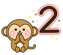 Merry Christmas & New year monkey sticker #9097010