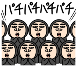 Middle-aged man with wearing tights 5 sticker #9099664