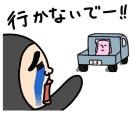 Middle-aged man with wearing tights 5 sticker #9099677