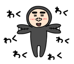 Middle-aged man with wearing tights 5 sticker #9099679