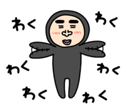 Middle-aged man with wearing tights 5 sticker #9099679