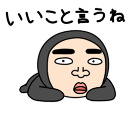 Middle-aged man with wearing tights 5 sticker #9099683