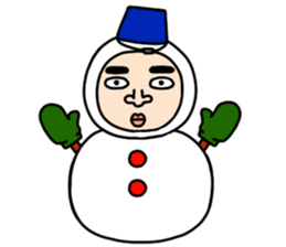 Middle-aged man with wearing tights 5 sticker #9099684