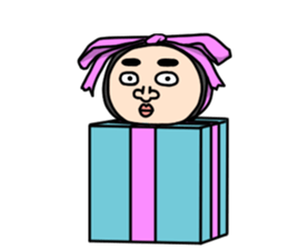 Middle-aged man with wearing tights 5 sticker #9099687