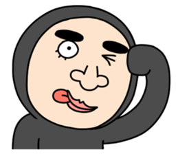 Middle-aged man with wearing tights 5 sticker #9099698