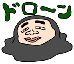 Middle-aged man with wearing tights 5 sticker #9099701