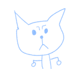 Cat who drawn in chalk sticker #9099945