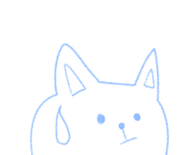 Cat who drawn in chalk sticker #9099947