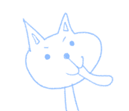 Cat who drawn in chalk sticker #9099951