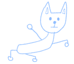 Cat who drawn in chalk sticker #9099955