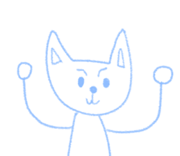 Cat who drawn in chalk sticker #9099958