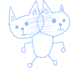 Cat who drawn in chalk sticker #9099960