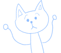 Cat who drawn in chalk sticker #9099963