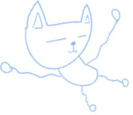 Cat who drawn in chalk sticker #9099965