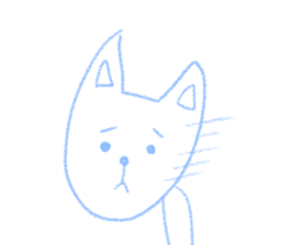 Cat who drawn in chalk sticker #9099969