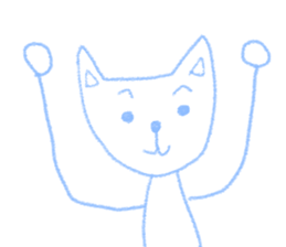 Cat who drawn in chalk sticker #9099970