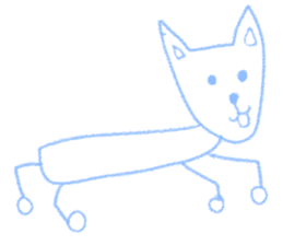 Cat who drawn in chalk sticker #9099971