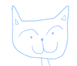 Cat who drawn in chalk sticker #9099972