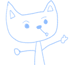 Cat who drawn in chalk sticker #9099975