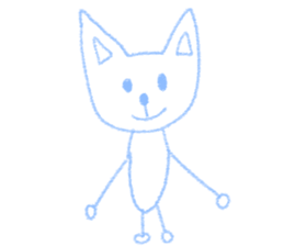 Cat who drawn in chalk sticker #9099980