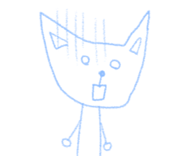 Cat who drawn in chalk sticker #9099982