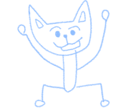 Cat who drawn in chalk sticker #9099983