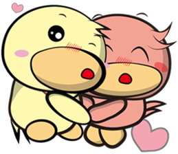 Burst duck (Valentine's Day) sticker #9100087